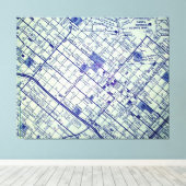 SANTA BARBARA, CA  kaart Canvas Afdruk (Insitu (Houten vloer))