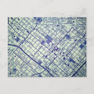 SANTA BARBARA, CA Map Briefkaart