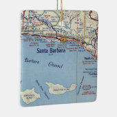 Santa Barbara CA  map Keramisch Ornament (Rechts)