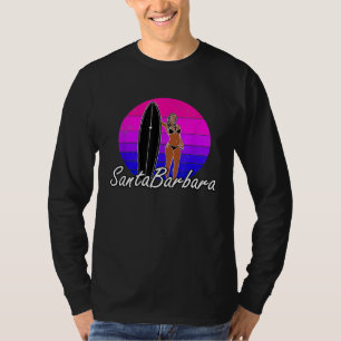 Santa Barbara CA Surfer Surfen Kleding Mannen Vrou T-shirt