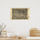 Santa Barbara California 1896 Panoramic Map Poster (Keuken)