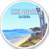 Santa Barbara California Butterfly Beach Montecito Sticker (Voorkant)