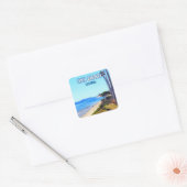Santa Barbara California Butterfly Beach Montecito Vierkante Sticker (Envelop)