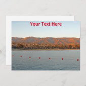 Santa Barbara, California sunset Mountains Card (Voorkant / Achterkant)