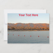 Santa Barbara, California sunset Mountains Card (Voorkant)