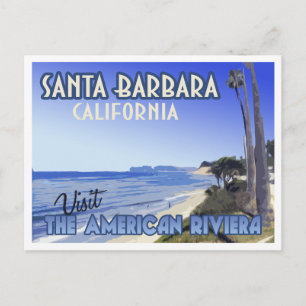Santa Barbara California Vintage Travel Briefkaart