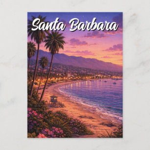 Santa Barbara Californië Briefkaart