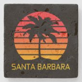 Santa Barbara Californië  Stenen Onderzetter (Voorkant)