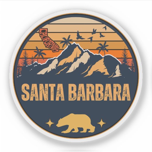 Santa Barbara, Californië Sticker (Voorkant)