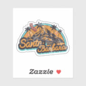 Santa Barbara, Californië Sticker (Vel)