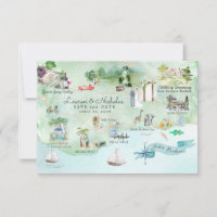Santa Barbara | Carte du lieu de mariage itinérair