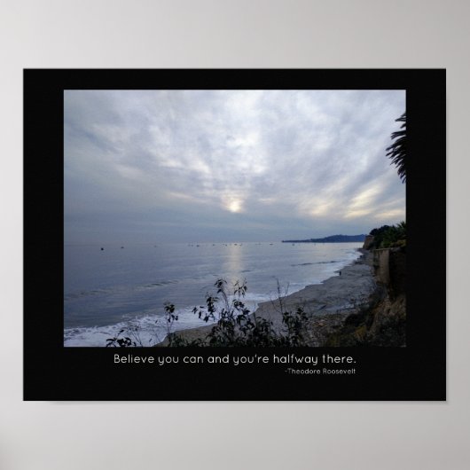 Santa Barbara Coast Inspirerend Quote Poster (Voorkant)
