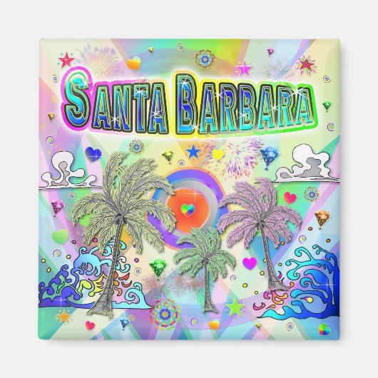 Santa Barbara Deep Dream Magnet Magneet (Voorkant)