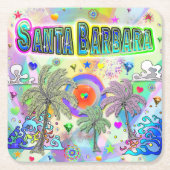 Santa Barbara Deep Dream Onderzetter (Voorkant)