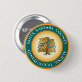 Santa Barbara Genealogical Society Button / Pin (Voorkant /achterkant)