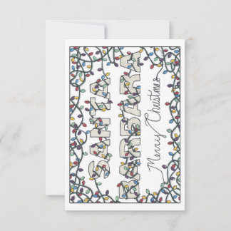 Santa Barbara Kerstverlichting Bedankkaart