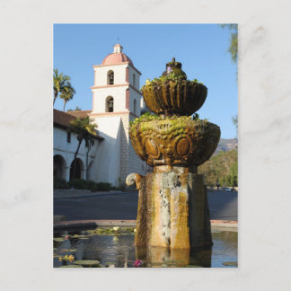 Santa Barbara Mission Fountain Briefkaart
