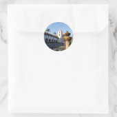 Santa Barbara Mission Fountain Ronde Sticker (Tas)