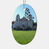 Santa Barbara Mission Keramisch Ornament (Links)