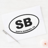 Santa Barbara SB Ovale Sticker (Envelop)