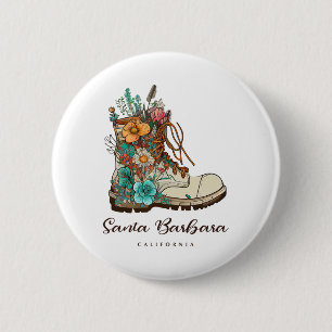 Santa Barbara Wandelen Buiten Souvenir Ronde Button 5,7 Cm