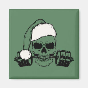 Santa Barbell Fridge Magnet Gym Exercise Gift Magneet