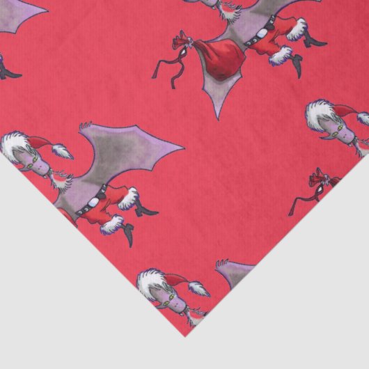 Santa Bat rood tissuepapier medium (Detail)