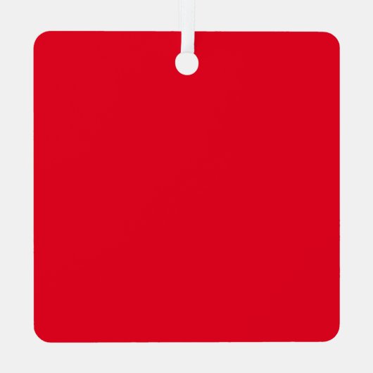 Santa Bat vierkante metalen ornament (Achterkant)