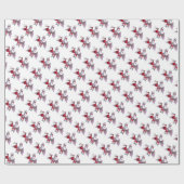 Santa Bat wit glanzend inpakpapier klein (Vlak)