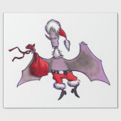Santa Bat wit mat inpakpapier groot (Vlak)