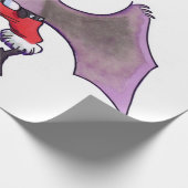 Santa Bat wit mat inpakpapier groot (Hoek)