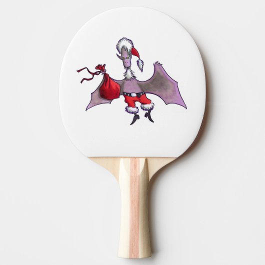 Santa Bat witte ping pong peddel Tafeltennisbatje (Voorkant)