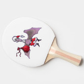 Santa Bat witte ping pong peddel Tafeltennisbatje (Zijkant)