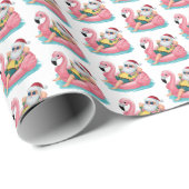 Santa Beach Christmas Cadeaupapier (Rol Hoek)