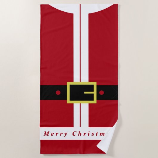 Santa Beach handdoek (Voorkant)