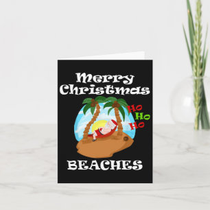 Santa Beach Hangmat Vrolijke Kerststranden Palm Kaart