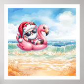 Santa Beach met Kerstmis in juli Poster (Voorkant)