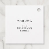 Santa Beach Vrolijk Kerstfeest Bedankjes Labels (Achterkant)