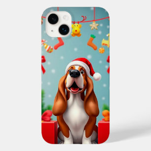 🎄 Santa Beagle Charme ✨ Schattige Kersthond Case-Mate iPhone 14 Plus Hoesje
