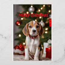 Santa Beagle Schattige Dog Vrolijk Kerstfeest