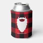 Santa Beard Red Pset Personalized Holiday Blikjeskoeler (Blikje Achterkant)