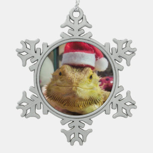 Santa Beardie Tin Sneeuwvlok Ornament