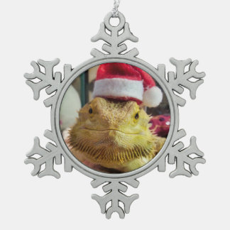 Santa Beardie Tin Sneeuwvlok Ornament