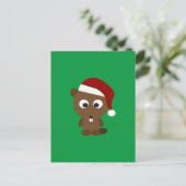 Santa Beaver Feestdagenkaart (Staand voorkant)