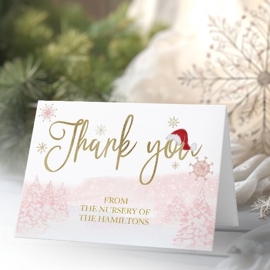 Santa Bébé Fille Noël Merci
