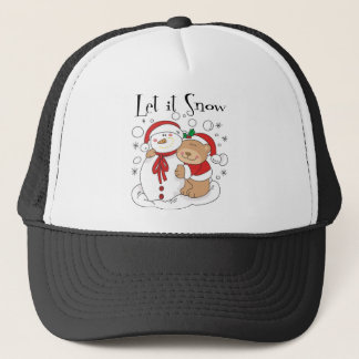 Santa Beer en Snowman laten het sneeuwen Trucker Pet