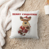 Santa Beer in het sneeuwkussen Kussen (Deken)