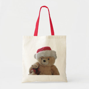 Santa beer met weinig beer budget canvas tas