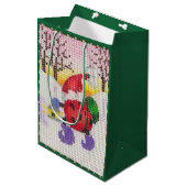 Santa Beetle geschenkzak Medium Cadeauzakje (Voorkant Gekanteld)