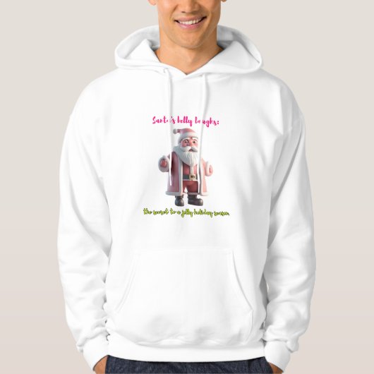 Santa Belly lacht Hoodie (Voorkant)
